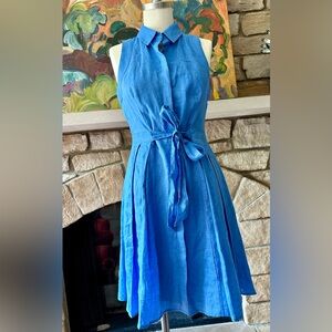 HD linen dress in blue size 2 NWT
